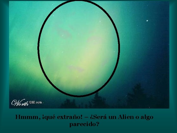 Hmmm, ¡qué extraño! – ¿Será un Alien o algo parecido? Hmmm, ¡qué extraño! – ¿Será un Alien o algo parecido?