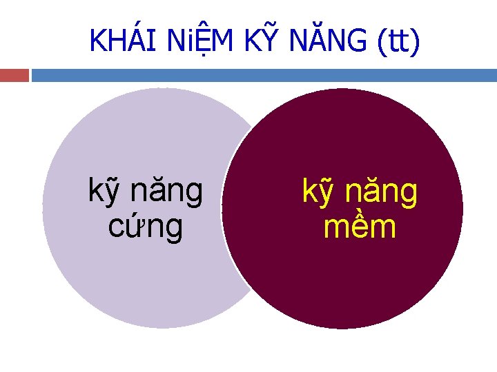 KHÁI NiỆM KỸ NĂNG (tt) kỹ năng cứng kỹ năng mềm 