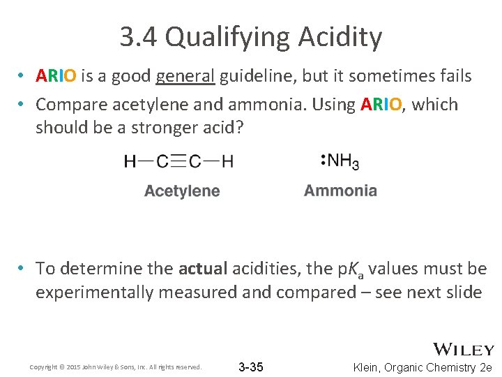 3. 4 Qualifying Acidity • ARIO is a good general guideline, but it sometimes 3. 4 Qualifying Acidity • ARIO is a good general guideline, but it sometimes