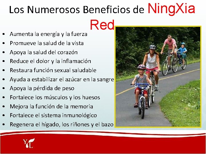 Los Numerosos Beneficios de Ning. Xia • • • Red Aumenta la energía y