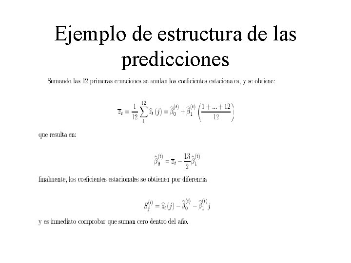 Ejemplo de estructura de las predicciones 
