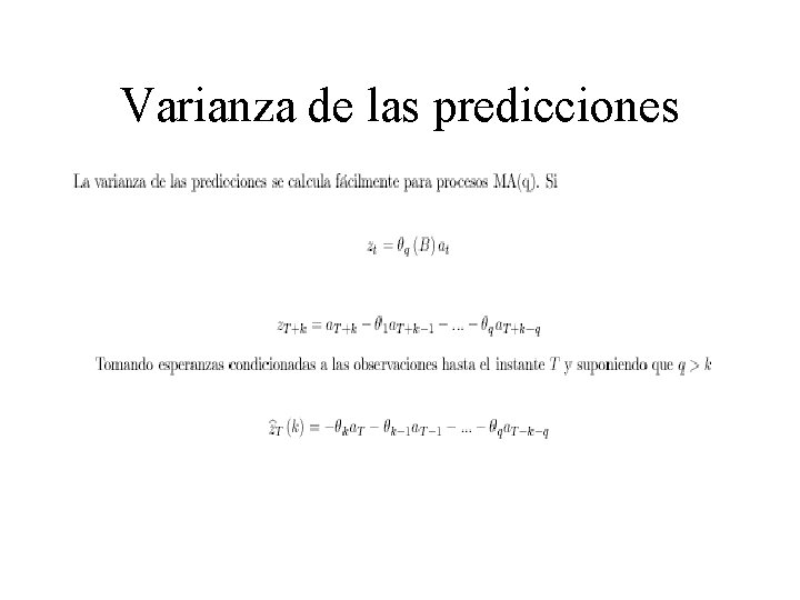 Varianza de las predicciones 