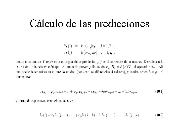 Cálculo de las predicciones 