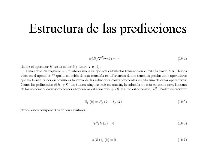 Estructura de las predicciones 