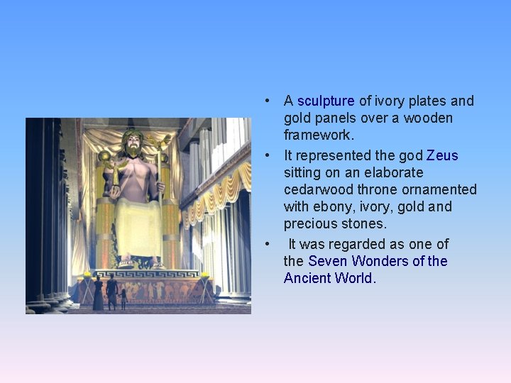  • A sculpture of ivory plates and gold panels over a wooden framework.