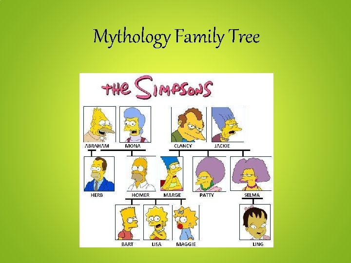 Mythology Family Tree Mythology Family Tree