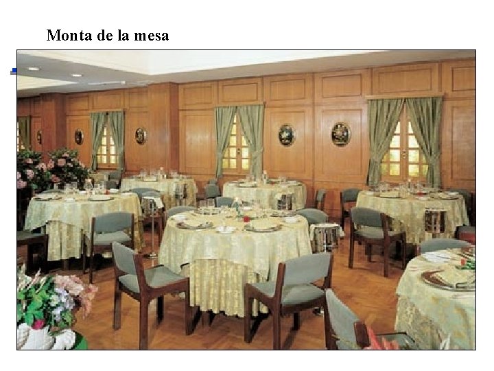 Monta de la mesa 