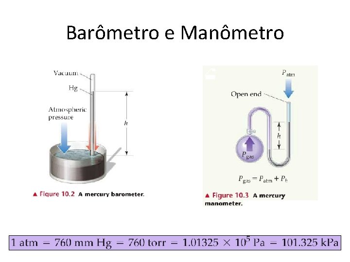 Barômetro e Manômetro 