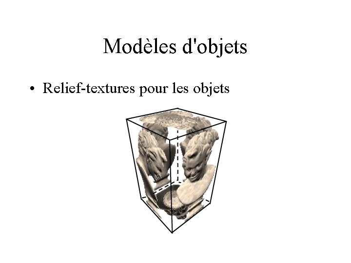 Modèles d'objets • Relief-textures pour les objets 