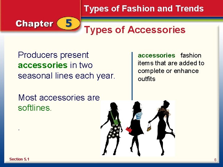 Types of Fashion and Trends Types of Accessories Producers present accessories in two seasonal