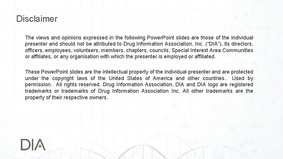 Disclaimer The views and opinions expressed in the following Power. Point slides are those