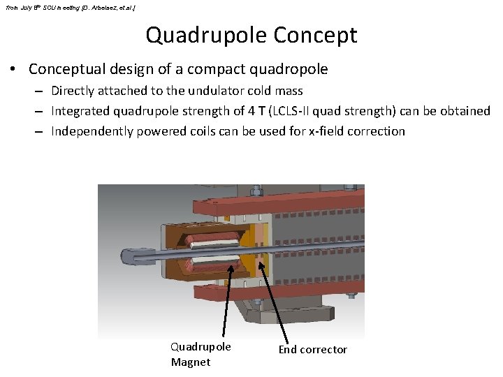 from July 8 th SCU meeting [D. Arbelaez, et. al. ] Quadrupole Concept •