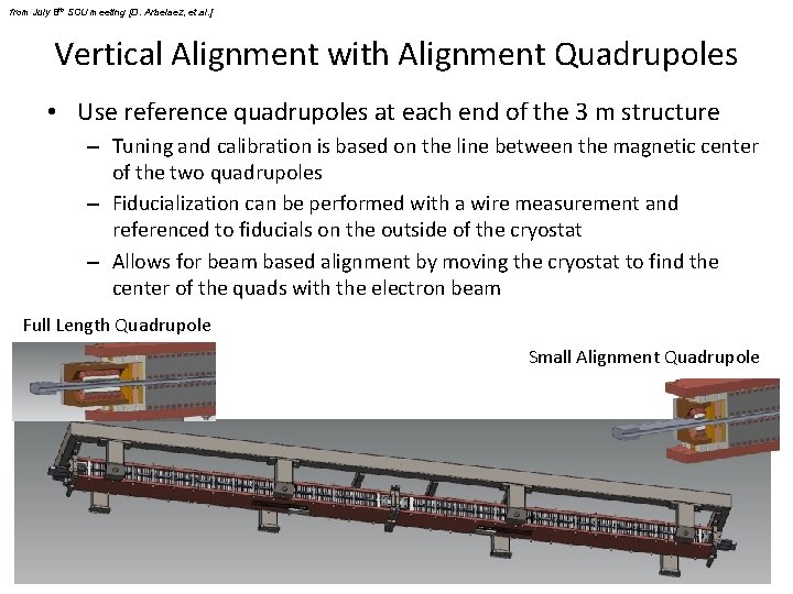 from July 8 th SCU meeting [D. Arbelaez, et. al. ] Vertical Alignment with