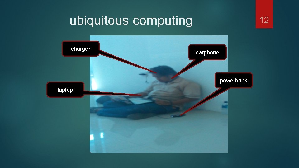 ubiquitous computing charger 12 earphone powerbank laptop 