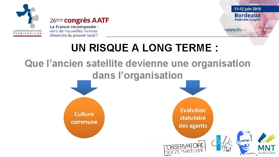 UN RISQUE A LONG TERME : Que l’ancien satellite devienne une organisation dans l’organisation