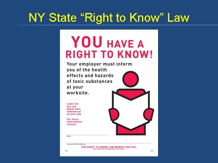 NY State “Right to Know” Law 