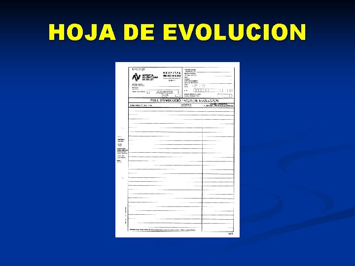 HOJA DE EVOLUCION 