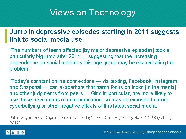 Views on Technology Jump in depressive episodes starting in 2011 suggests link to social