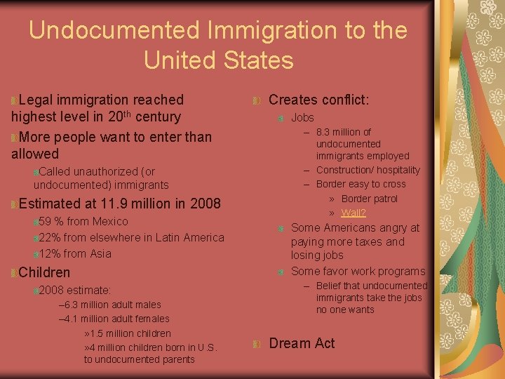 Undocumented Immigration to the United States Legal immigration reached highest level in 20 th Undocumented Immigration to the United States Legal immigration reached highest level in 20 th