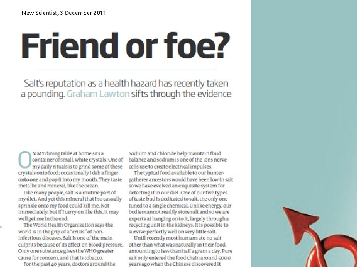 New Scientist, 3 December 2011 