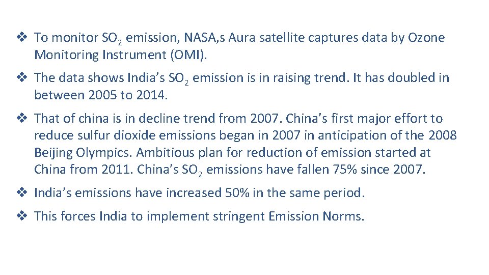 v To monitor SO 2 emission, NASA, s Aura satellite captures data by Ozone