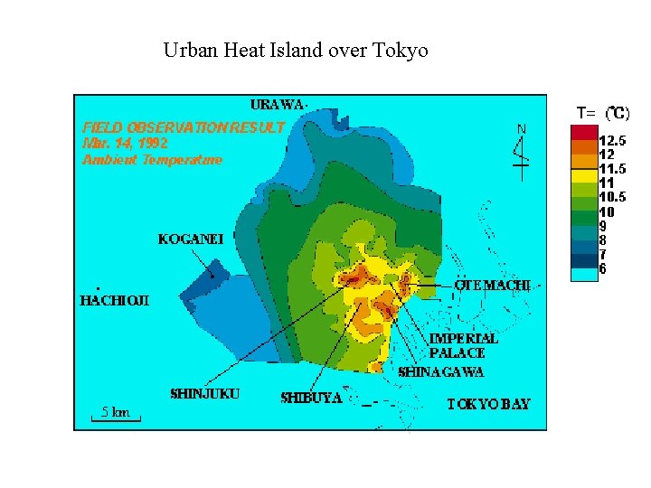 Urban Heat Island over Tokyo 