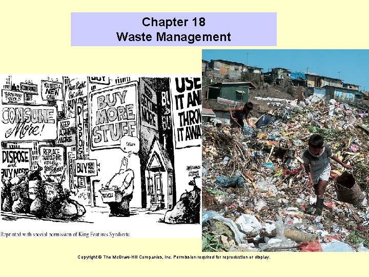 Chapter 18 Waste Management Copyright © The Mc. Graw-Hill Companies, Inc. Permission required for