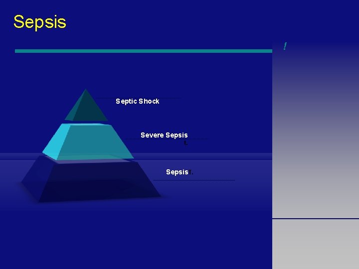 Sepsis ! Septic Shock Severe Sepsis t. Sepsis. T. 