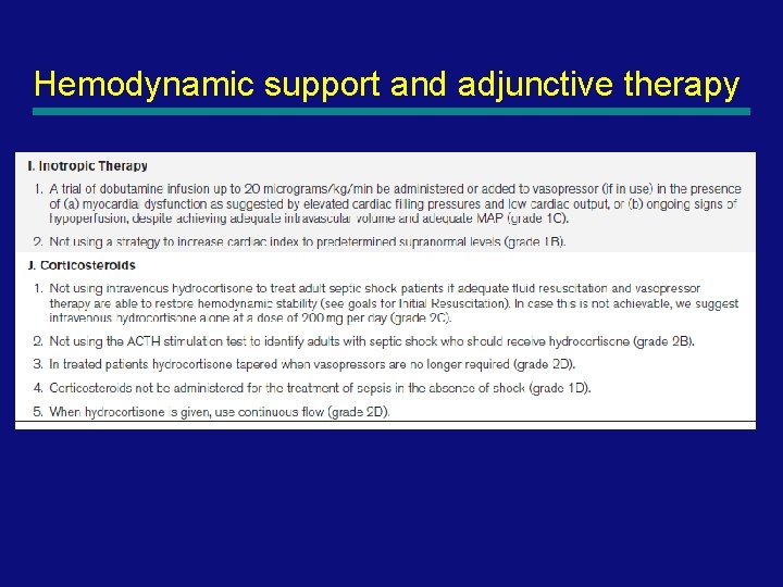 Hemodynamic support and adjunctive therapy 88 
