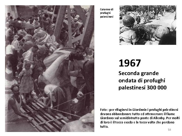 Colonne di profughi palestinesi 1967 Seconda grande ondata di profughi palestinesi 300 000 Foto