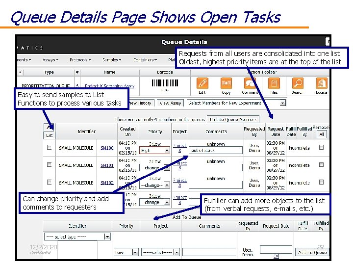 Queue Details Page Shows Open Tasks Requests from all users are consolidated into one