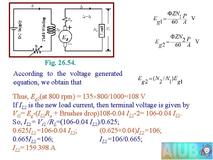 Fig. 26. 54. According to the voltage generated equation, we obtain that Thus, Eg