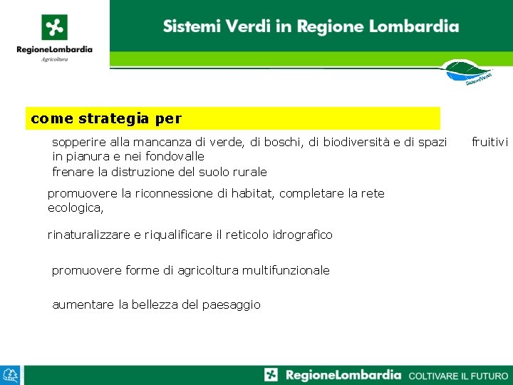 come strategia per sopperire alla mancanza di verde, di boschi, di biodiversità e di