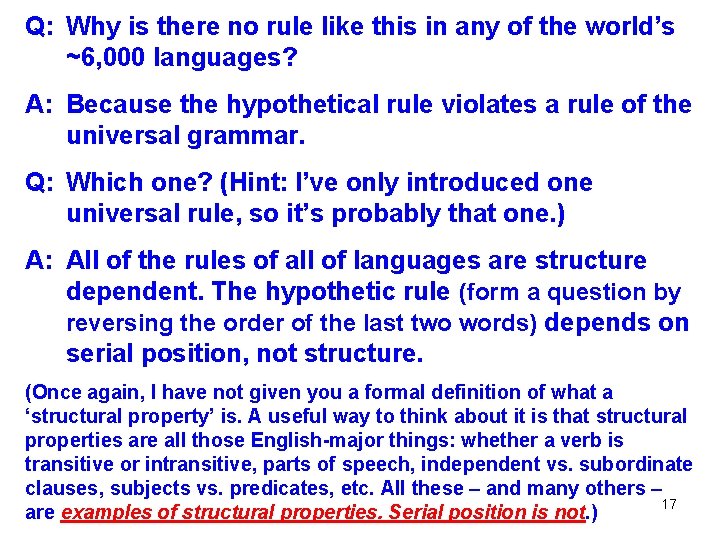 Q: Why is there no rule like this in any of the world’s ~6,