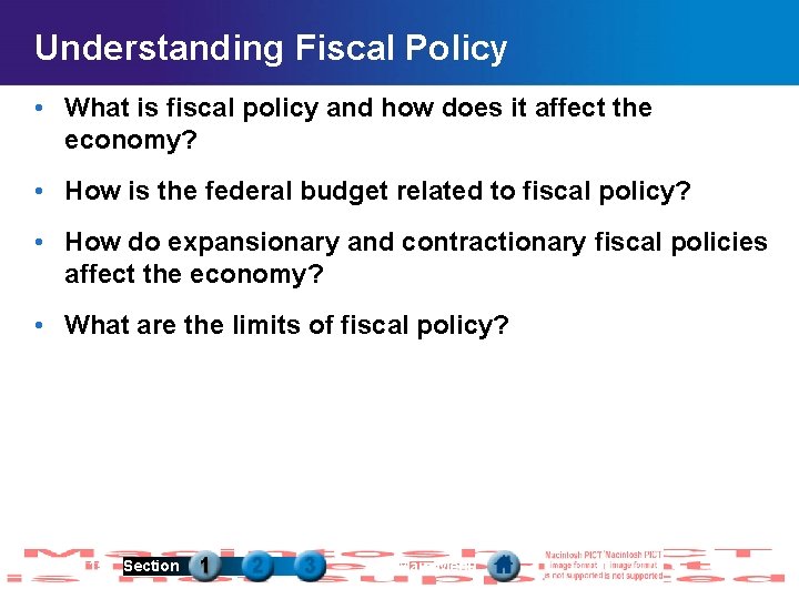 Understanding Fiscal Policy • What is fiscal policy and how does it affect the