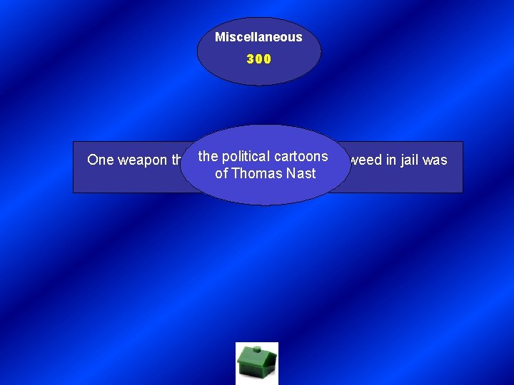 Miscellaneous 300 the political cartoons One weapon that was used to put Boss Tweed