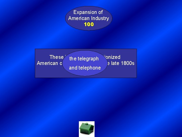 Expansion of American Industry 100 These inventions revolutionized the telegraph American communications in the