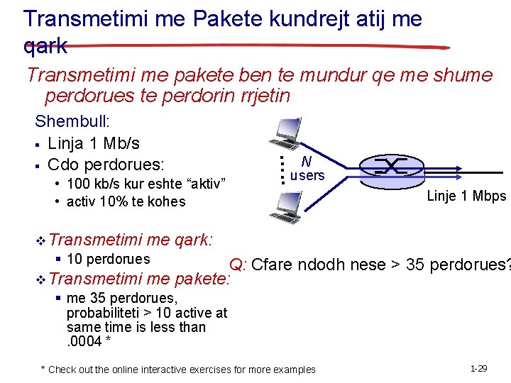 Transmetimi me Pakete kundrejt atij me qark Transmetimi me pakete ben te mundur qe