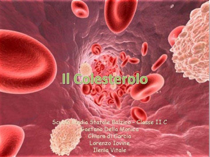 Il Colesterolo Scuola Media Statale Balzico – Classe II C Gaetano Della Monica Chiara