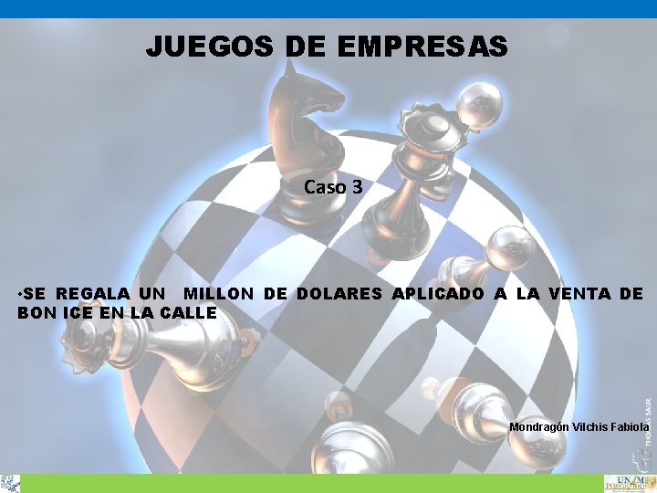 JUEGOS DE EMPRESAS Caso 3 • SE REGALA UN MILLON DE DOLARES APLICADO A JUEGOS DE EMPRESAS Caso 3 • SE REGALA UN MILLON DE DOLARES APLICADO A