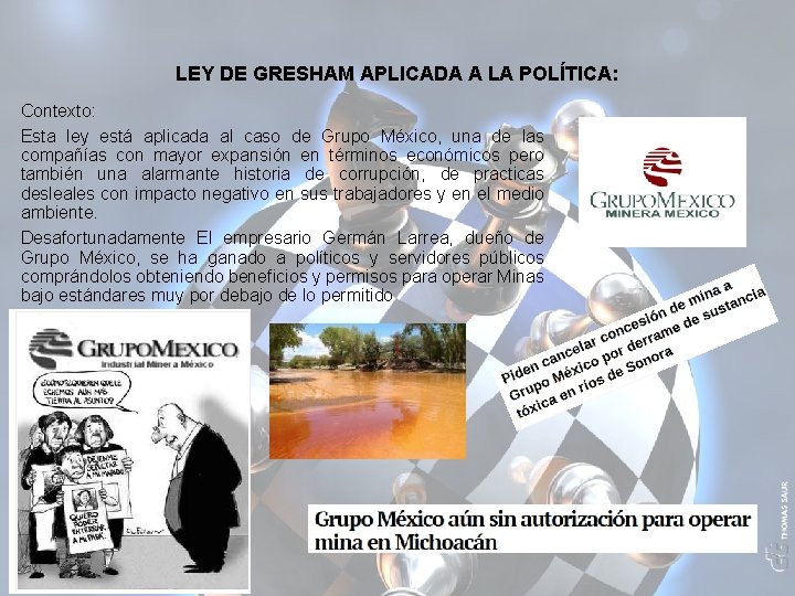 LEY DE GRESHAM APLICADA A LA POLÍTICA: Contexto: Esta ley está aplicada al caso LEY DE GRESHAM APLICADA A LA POLÍTICA: Contexto: Esta ley está aplicada al caso