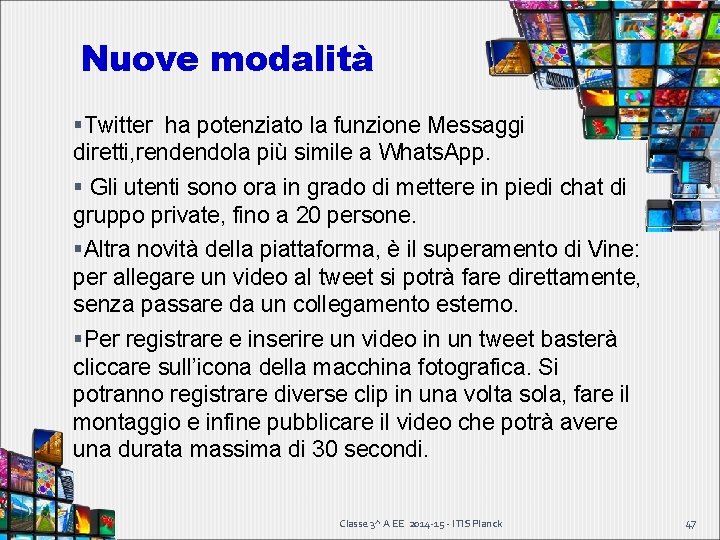 Nuove modalità Twitter ha potenziato la funzione Messaggi diretti, rendendola più simile a Whats. Nuove modalità Twitter ha potenziato la funzione Messaggi diretti, rendendola più simile a Whats.