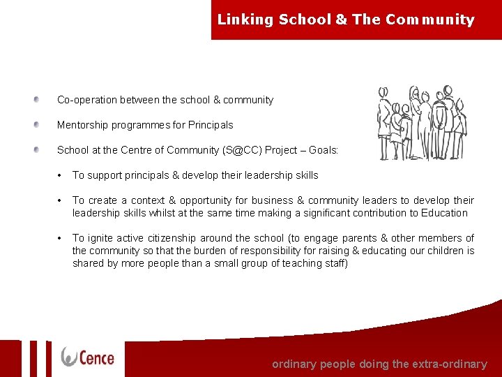 Linking School & The Community Co-operation between the school & community Mentorship programmes for Linking School & The Community Co-operation between the school & community Mentorship programmes for