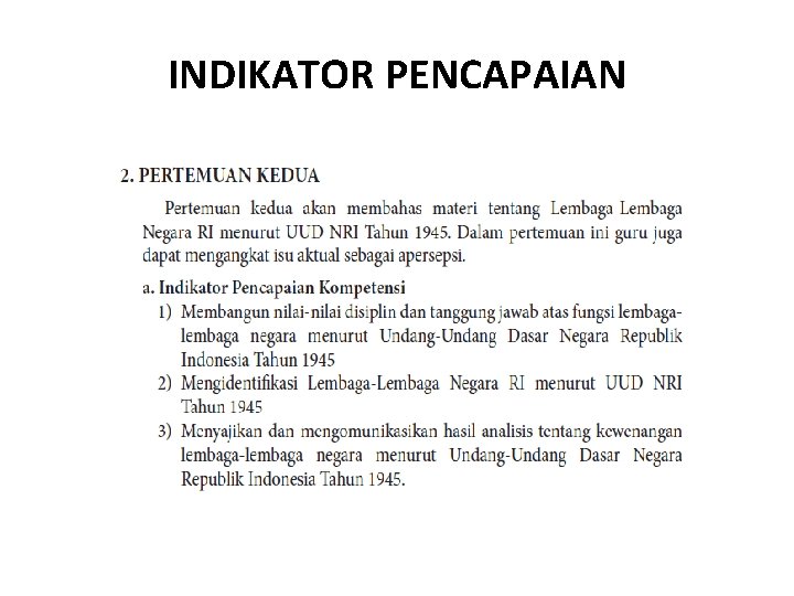 INDIKATOR PENCAPAIAN 