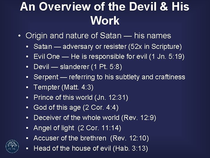 Counseling 8 Describe in biblical categories the operations