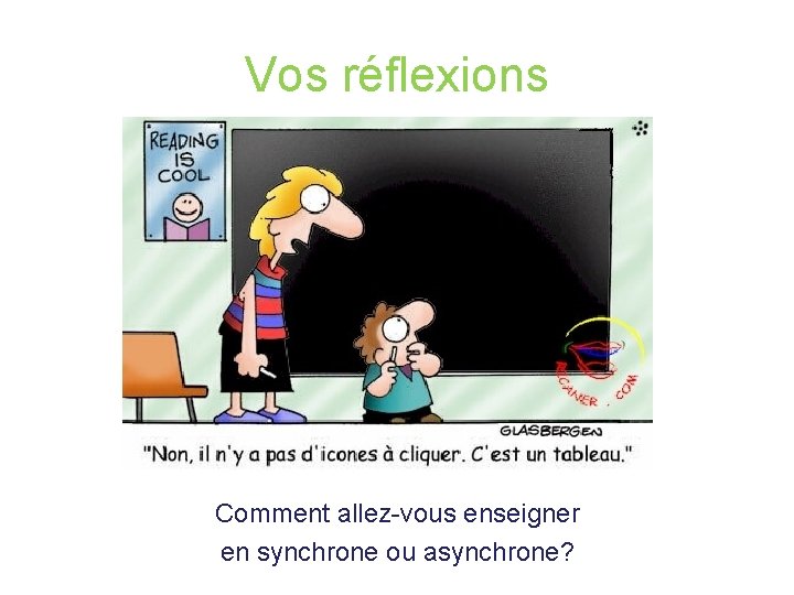 Vos réflexions Comment allez-vous enseigner en synchrone ou asynchrone? 
