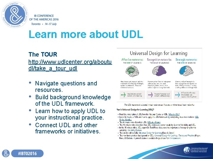 Learn more about UDL The TOUR http: //www. udlcenter. org/aboutu dl/take_a_tour_udl • • Navigate Learn more about UDL The TOUR http: //www. udlcenter. org/aboutu dl/take_a_tour_udl • • Navigate