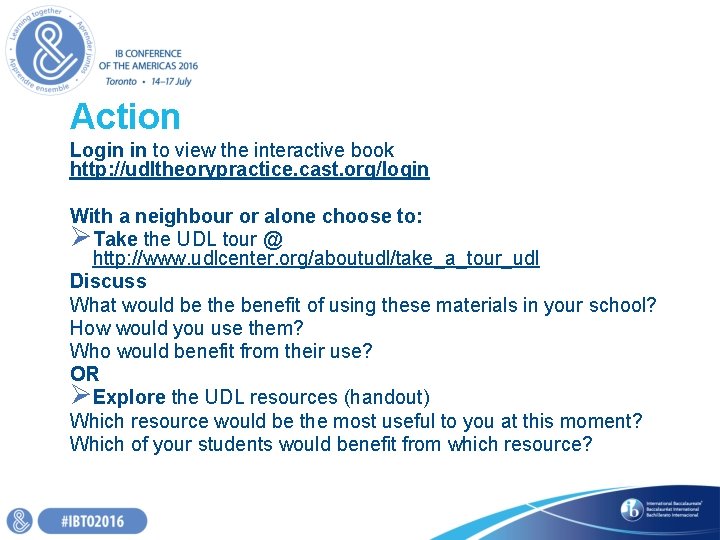 Action Login in to view the interactive book http: //udltheorypractice. cast. org/login With a Action Login in to view the interactive book http: //udltheorypractice. cast. org/login With a
