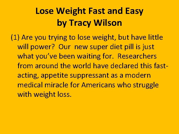 Lose Weight Fast and Easy by Tracy Wilson (1) Are you trying to lose