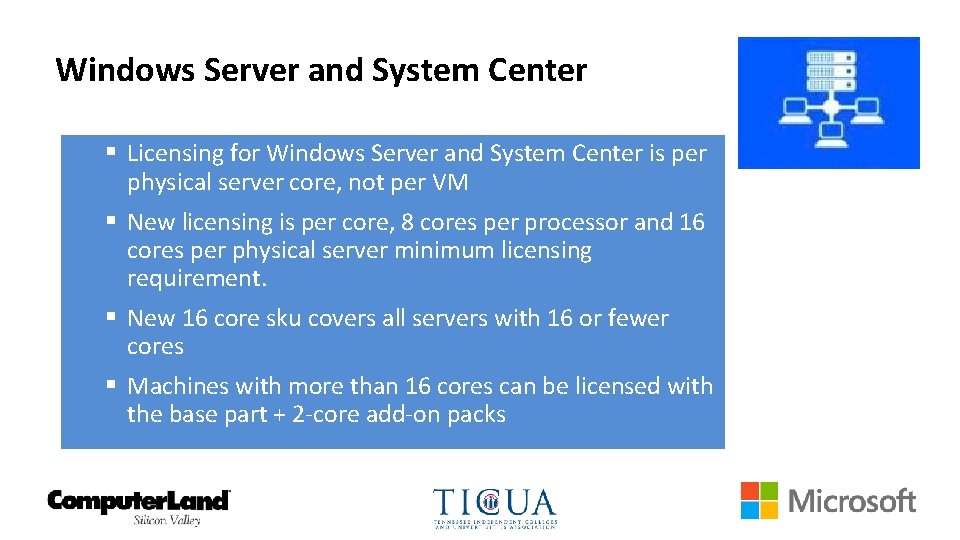 Windows Server and System Center 2016 § Licensing for Windows Server and System Center